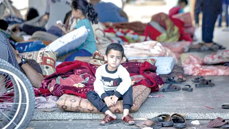 Los ni&ntilde;os son los m&aacute;s afectados por la hambruna en la Franja de Gaza./ UNICEF