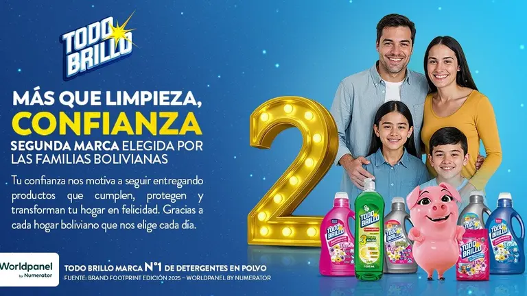 Todo Brillo conquista el 2&ordm; lugar en el Brand Footprint 2025 de Worldpanel by Numerator. PTB