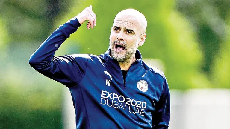 Pep Guardiola entrenador de los Citizens./ DAZN
