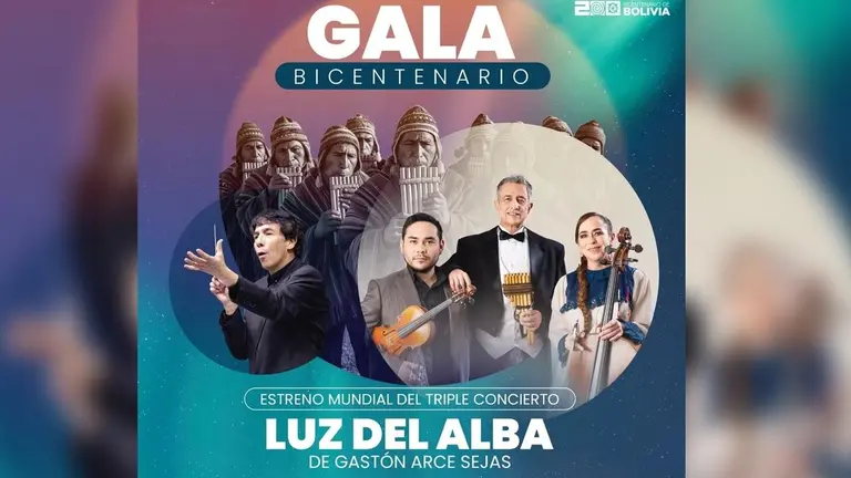Estreno mundial del Triple concierto &ldquo;Luz del Alba&rdquo; de Gast&oacute;n Arze Sejas./ RRSS
