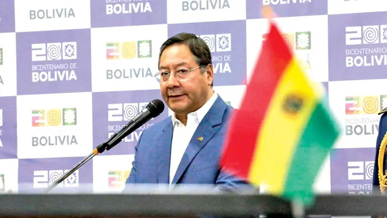 El presidente Luis Arce, en la premier de la serie del Bicentenario %22Historias de Libertad&rdquo;./ FACEBOOK LUCHO ARCE