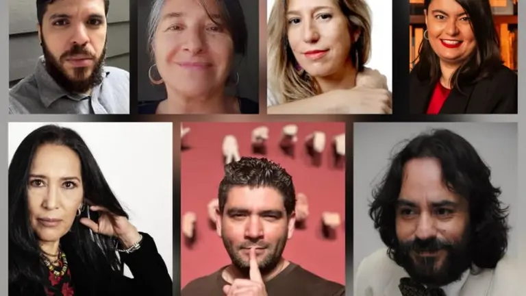 Algunos de los invitados del encuentro po&eacute;tico que se celebra en la FIL La Paz. JAUR&Iacute;A DE PALABRAS