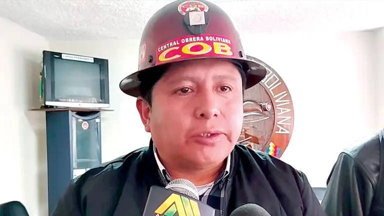El secretario Ejecutivo de la COB, Juan Carlos Huarachi./ ERBOL