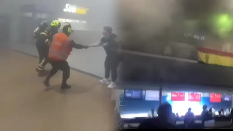 Humo en el aeropuerto de Viru Viru. RRSS
