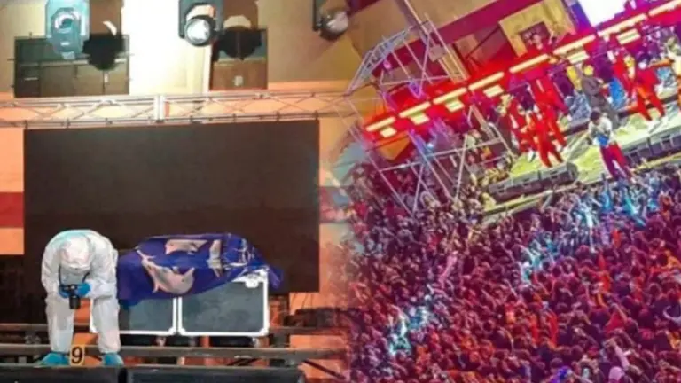 El festival, realizado en una unidad educativa de Oruro, que dej&oacute; el saldo de una joven fallecida a ra&iacute;z de una avalancha. RRSS
