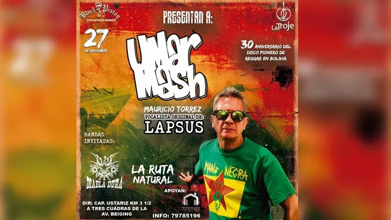 Vocalista de Lapsus se presenta en La Troje este s&aacute;bado./ RRSS