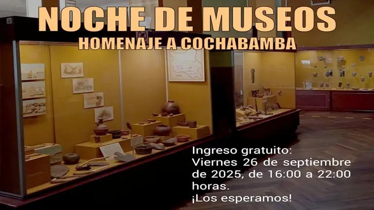&lsquo;Noche de museos&rsquo;, en el Museo Arqueol&oacute;gico UMSS./ RRSS