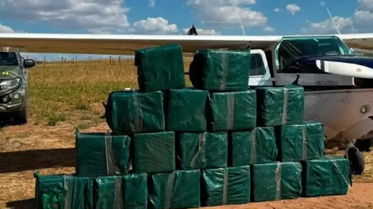 Imagen de la droga que fue incautada. POLIC&Iacute;A FEDERAL/UNITEL
