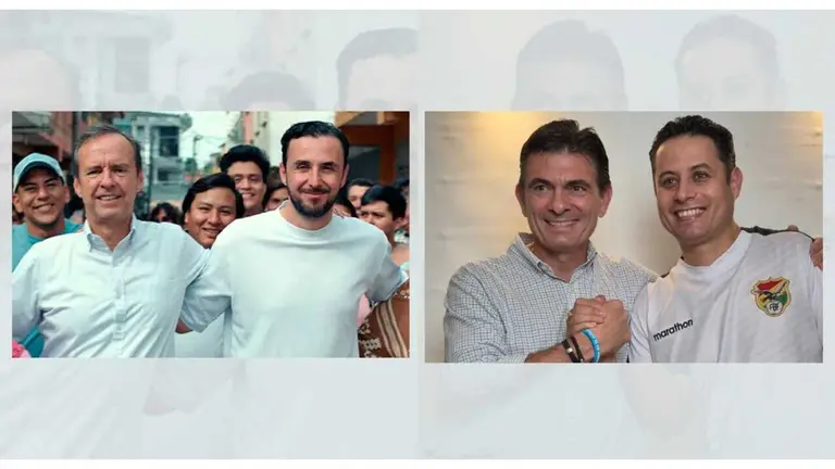 Los dos binomios, del PDC y Libre, que participar&aacute;n en los debates. CORTES&Iacute;A