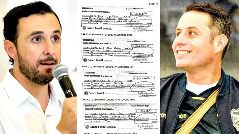 Del lado izquierdo, Juan Pablo Velasco, de Libre. Del otro, Edmand Lara, candidato a vicepresidente del PDC./ APG