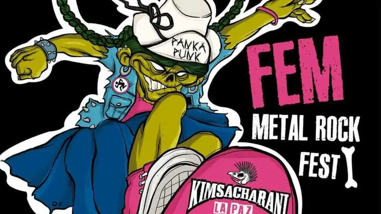 Detalle del afiche promocional del Fem Metal Fest. RRSS