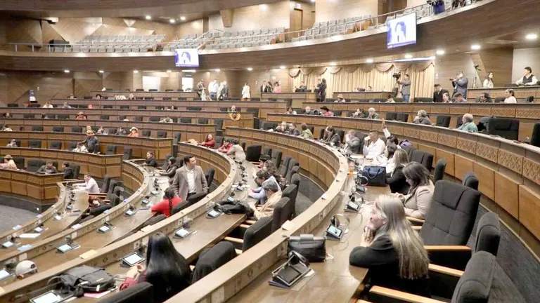 La sesión de la Asamblea Legislativa Plurinacional (ALP)./ VICEPRESIDENCIA DEL ESTADO