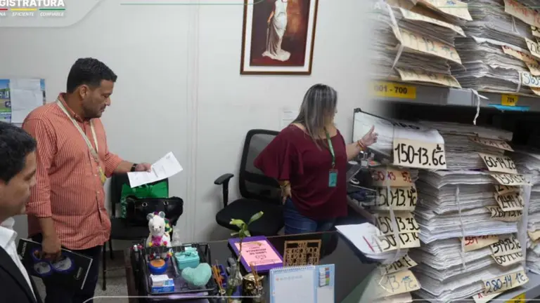 El Consejo de la Magistratura, durante una serie de intervenciones en juzgados en Santa Cruz. CONSEJO DE LA MAGISTRATURA