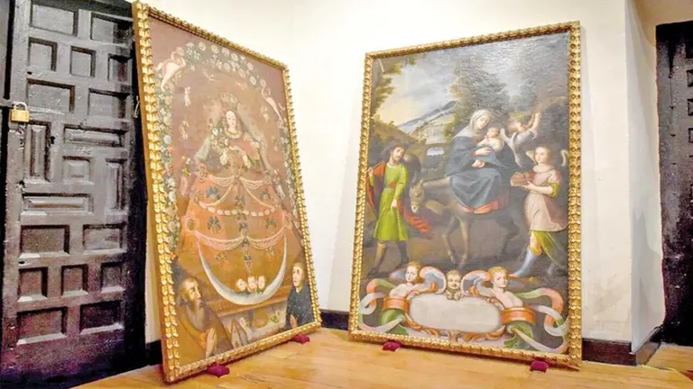 Los lienzos &ldquo;Huida a Egipto&rdquo; y &ldquo;Virgen de la Candelaria&rdquo;./ CNM