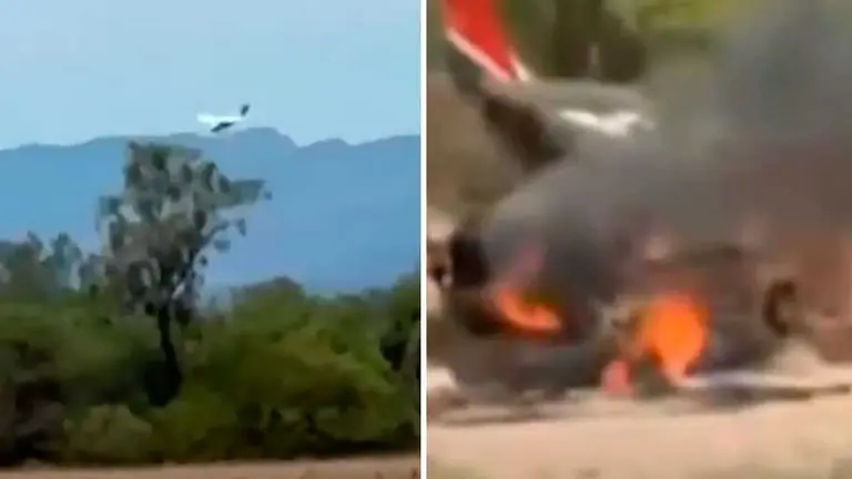 La ca&iacute;da de la avioneta fue filmada. ERBOL