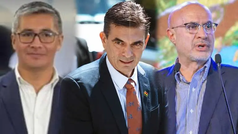 Jos&eacute; Gabriel Espinoza, Rodrigo Paz y Jos&eacute; Luis Lupo./ RRSS-APG