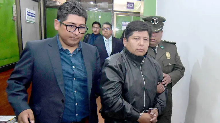 Juan Carlos Huarachi, en el momento de ser aprehendido./ APG