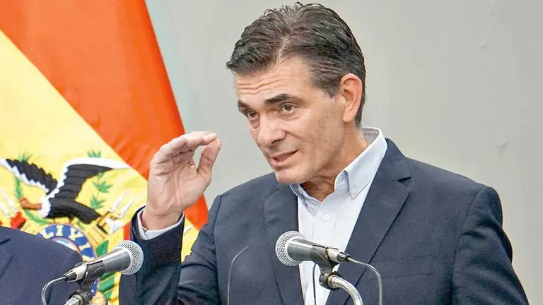 El presidente Rodrigo Paz, en conferencia de prensa./ APG
