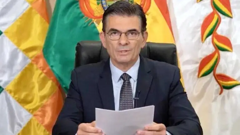 El presidente Rodrigo Paz en su primer mensaje a la nación./ ABI