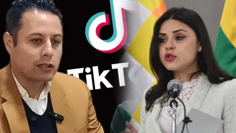 El vicepresidente Edmand Lara (i) y la vocera presidencial, Carla Faval (d). COMPOSICI&Oacute;N OPINI&Oacute;N