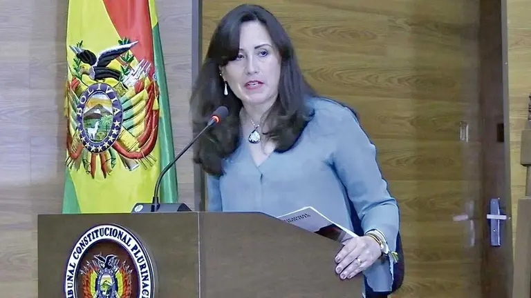 Paola Prudencio fue posesionada como nueva presidente del Tribunal Constitucional Plurinacional (TCP)./ APG