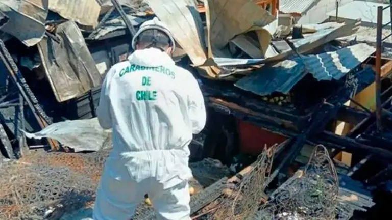 Incendio registrado en Chile donde fallecieron menores bolivianas. TOMADA DE BTV