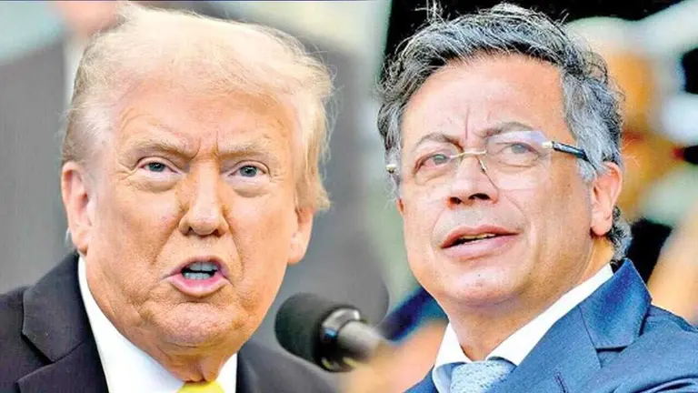 El presidente de EEUU Donald Trump y su hom&oacute;logo de Colombia, Gustavo Petro./ ARCHIVO