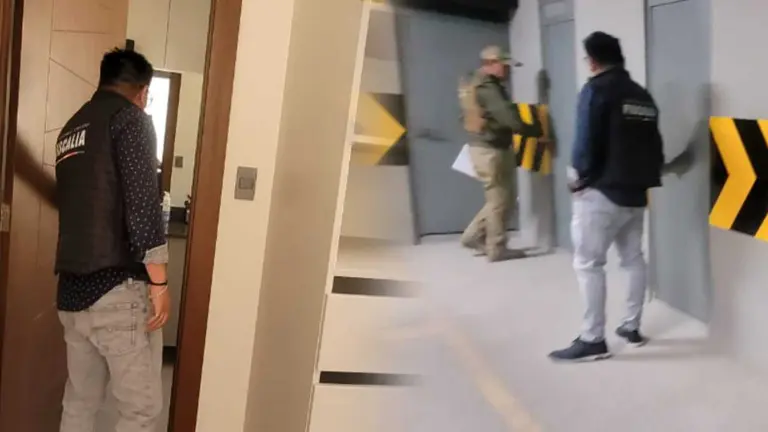 La Fiscal&iacute;a de La Paz allana un departamento adquirido por Rafael Arce Mosqueira, hijo del expresidente Luis Arce. FISCAL&Iacute;A