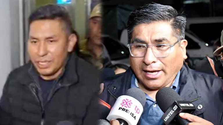 Los exministro de Desarrollo Productivo Zenón Mamani y Néstor Huanca./ OXIGENO.BO-APG