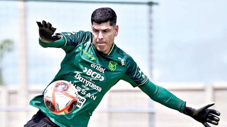 Carlos Lampe, arquero de la selecci&oacute;n boliviana./LA VERDE FBF