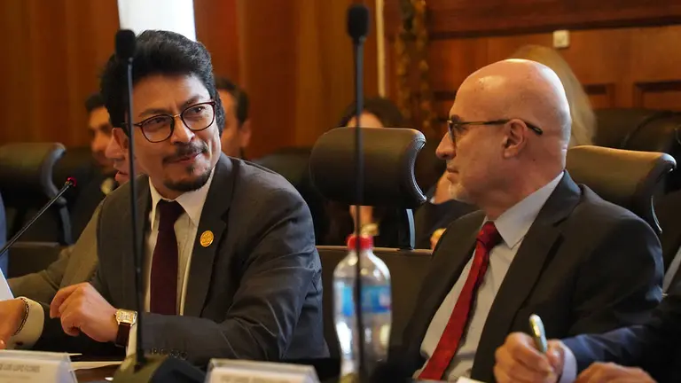 El Canciller Fernando Aramayo reunido con representantes de la UE. CANCILLER&Iacute;A