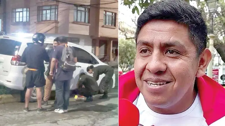 Mauricio Aramayo (d) fue asesinado en Tarija./ERBOL
