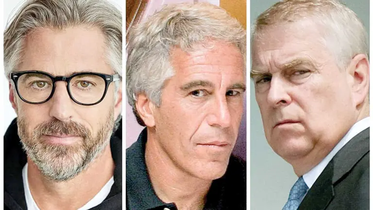 Jeffrey Epstein (c), Casey Wasserman y el ahora expr&iacute;ncipe Andr&eacute;s./RRSS