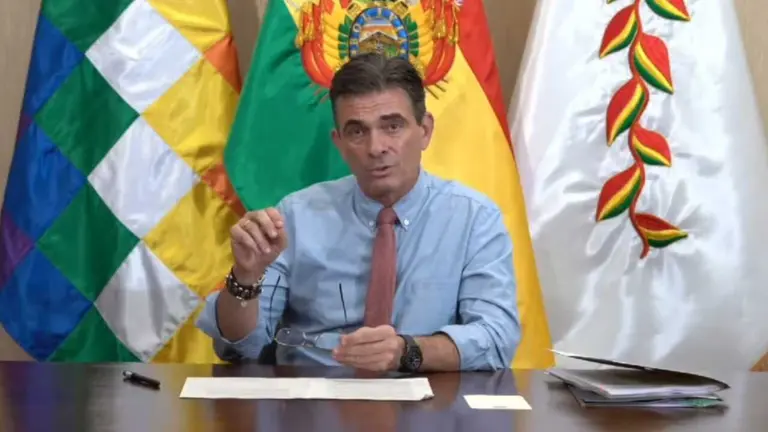El presidente, Rodrigo Paz, en su discurso de 100 d&iacute;as de gesti&oacute;n. CAPTURA DE PANTALLA