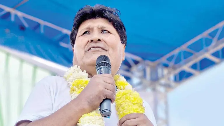 El expresidente Evo Morales durante un acto en el Tr&oacute;pico. FACEBOOK MORALES