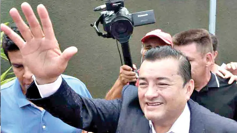 El alcalde de Santa Cruz, antes de ser aprehendido el pasado martes./ EJU TV