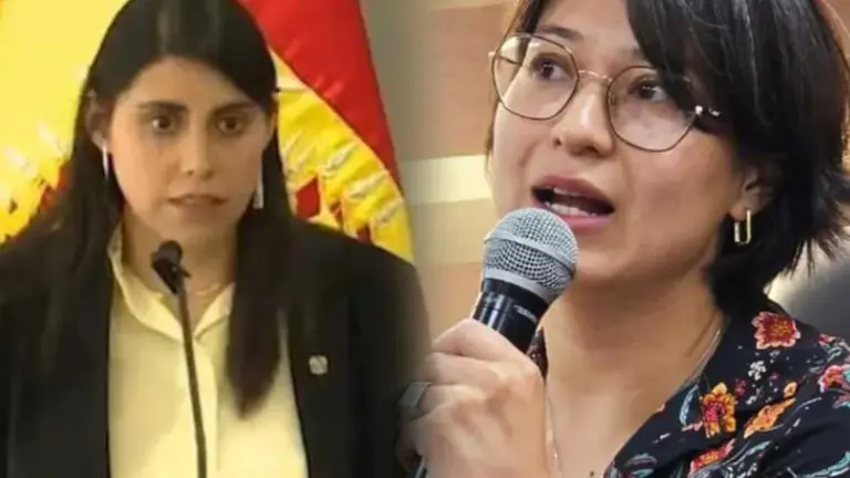 Andrea Barrientos (i) y Margot Ayala (d). COMPOSICI&Oacute;N OPINI&Oacute;N