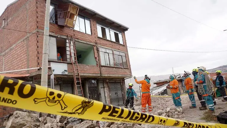 San Isidro, la zona en la que existe riesgo de deslizamiento./ APG