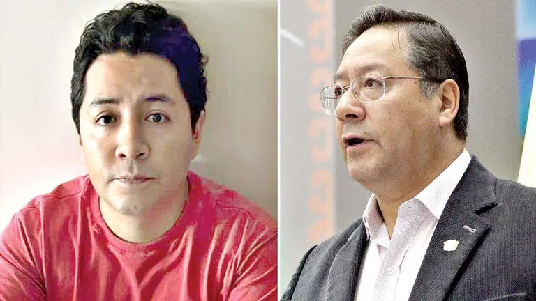 Luis Marcelo Arce Mosqueira (i) y el expresidente Luis Arce./ ABI
