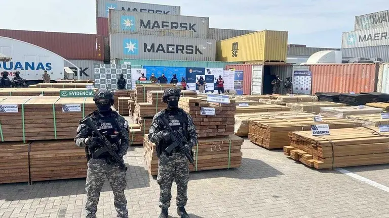 Parte de la carga incautada en el puerto de Arica./ FISCALIA ARICA-PARINACOTA