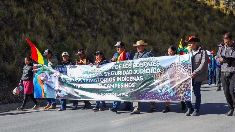 Marcha ind&iacute;gena por la abrogaci&oacute;n de la Ley 1720 llega a La Paz. CIPCA