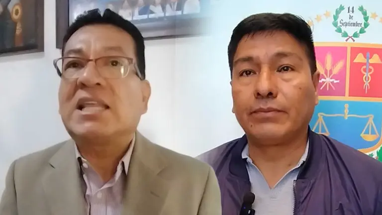 Los asamble&iacute;stas Edwin Jim&eacute;nez y Grover Garc&iacute;a. ALEJANDRO ORELLANA