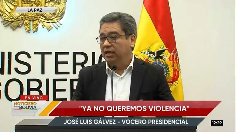 El vocero Presidencial, Jos&eacute; Luis Galvez. URGENTE.BO