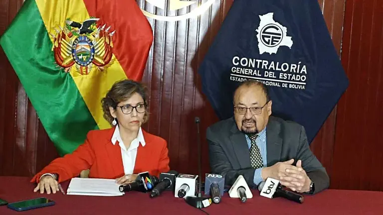 La contralora General del Estado interina y el director General Ejecutivo de la Direcci&oacute;n General de Migraci&oacute;n. GCI