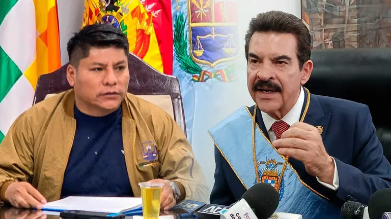 El gobernador Leonardo Loza y el alcalde Manfred Reyes Villa. COMPOSICI&Oacute;N OPINI&Oacute;N