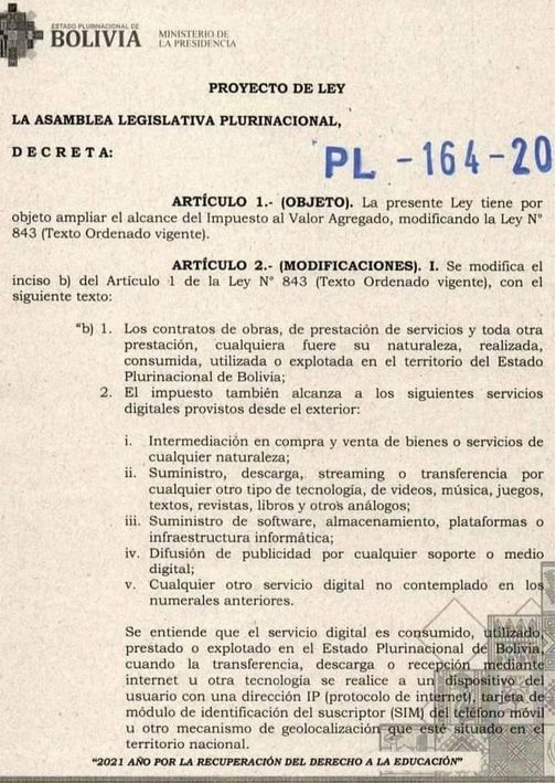 Asamblea Legislativa, IVA a servicios digitales