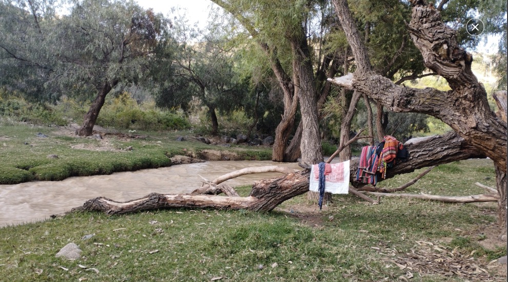 Personas de diferentes lugares llegan a la orilla del río para lavar la ropa de sus difuntos. Esta tradición se practica desde tiempos remotos en el Altiplano y en el Valle de Bolivia. MARÍA EUGENIA CONDORI
