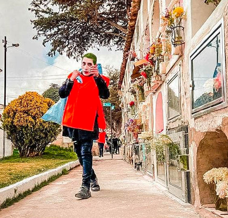 Uno de los infractores estaba disfrazado de Joker./ Foto: Policía boliviana