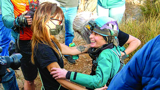 La deportista permaneció más de 500 días en el interior de una cueva.