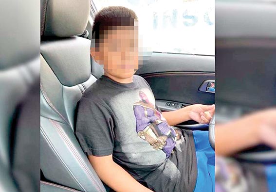 Uno de los niños que fue raptado cerca de su escuela. / CORTESÍA